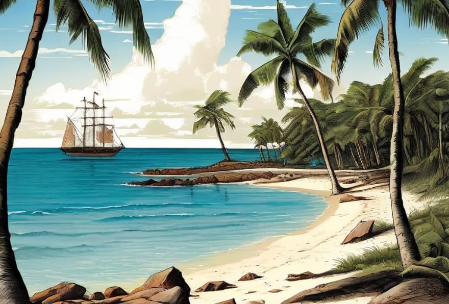 Early settlers navigated the coast of Grand Cayman, reflecting the traditions of the island