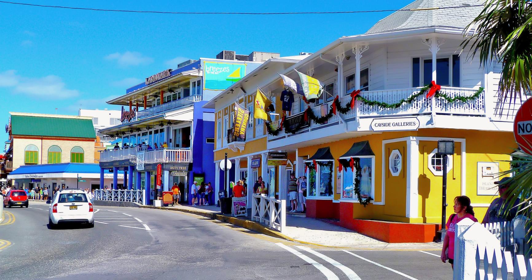 A colorful street in George Town, showcasing its architectural charm and vibrant local life