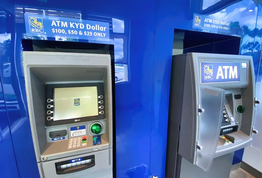 ATM machines in Grand Cayman offer easy access to Cayman Islands currency to USD for visitors and locals