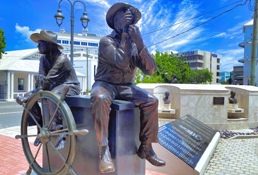 Heroes Square monument near the Grand Cayman cruise terminal