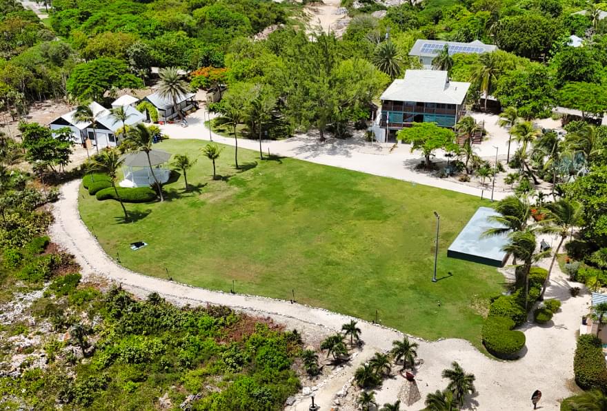 Aerial view of Pedro Castle Grand Cayman, featuring tropical gardens and rich history.