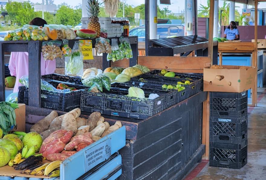 The Cayman Islands Farmers Market, showcasing fresh produce and local crafts.