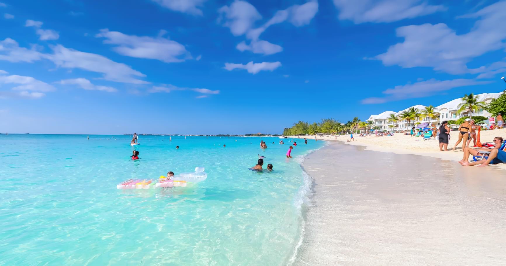 Pristine waters and sandy shores of Seven Mile Beach, Grand Cayman, ideal for day Grand Cayman excursions