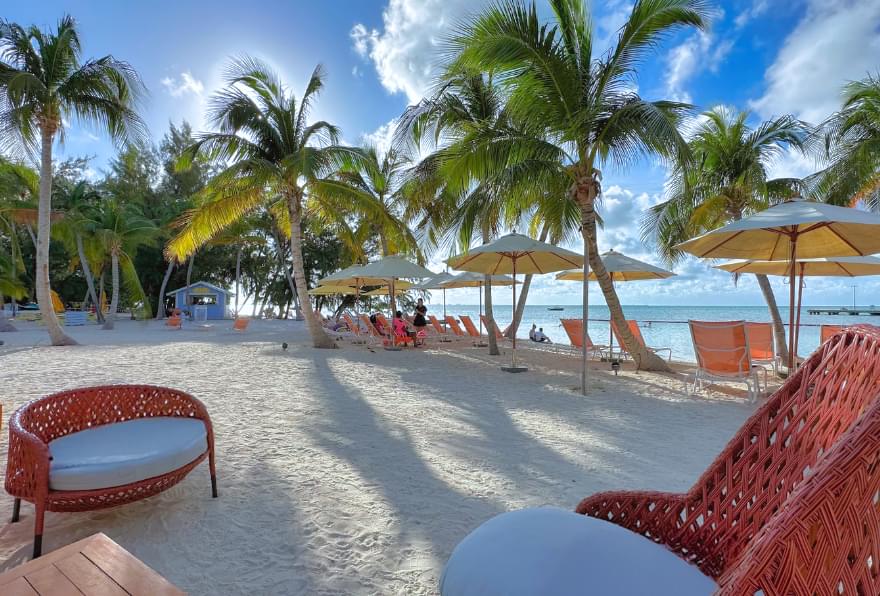 Relaxation at Rum Point, a serene stop during a Cayman boat tour