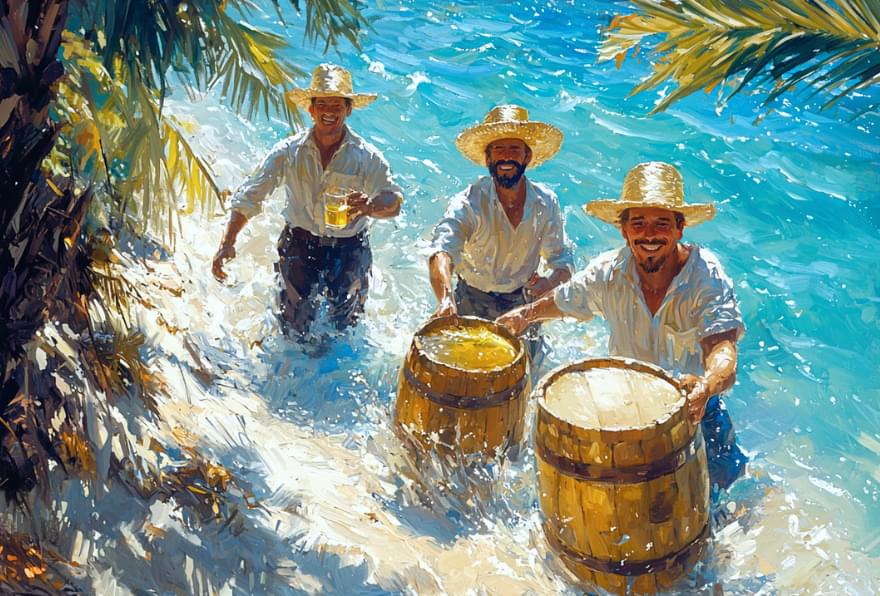 Locals find rum barrels washed ashore, adding historical charm to the story of Rum Point Cayman Islands