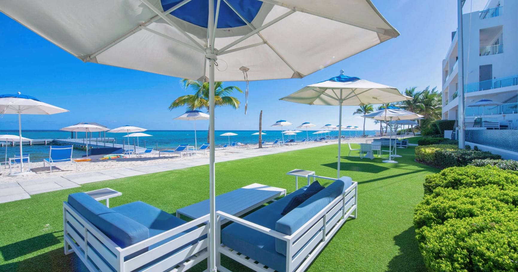 Luxury accommodations at Rum Point Resort, offering stunning beachfront views and world-class amenities