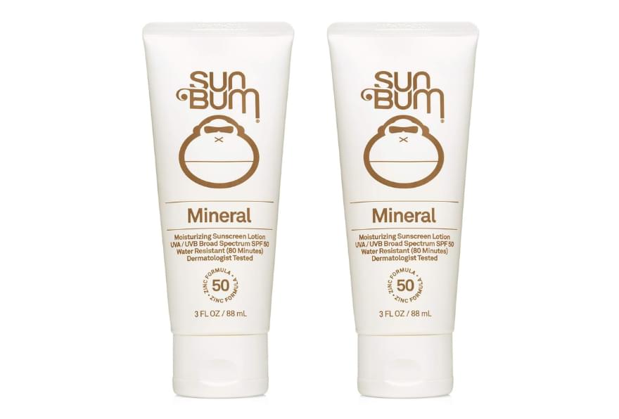 Sun Bum Mineral Sunscreen SPF 50+, vegan and answering is mineral sunscreen reef safe for marine ecosystems