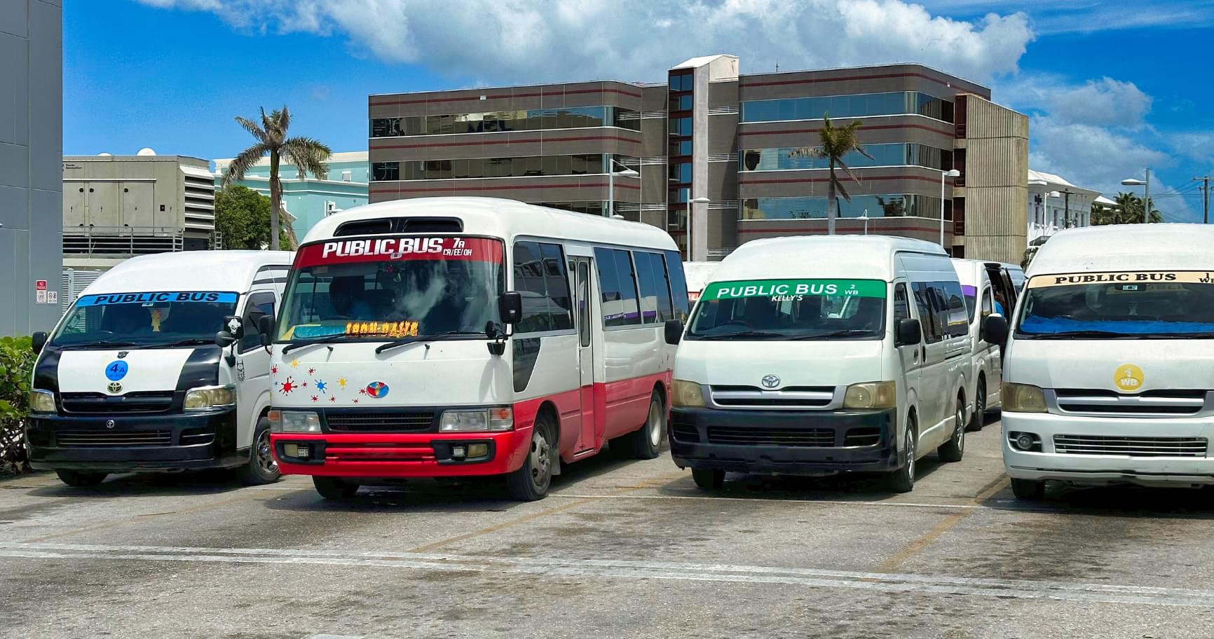 Bus depot in Grand Cayman